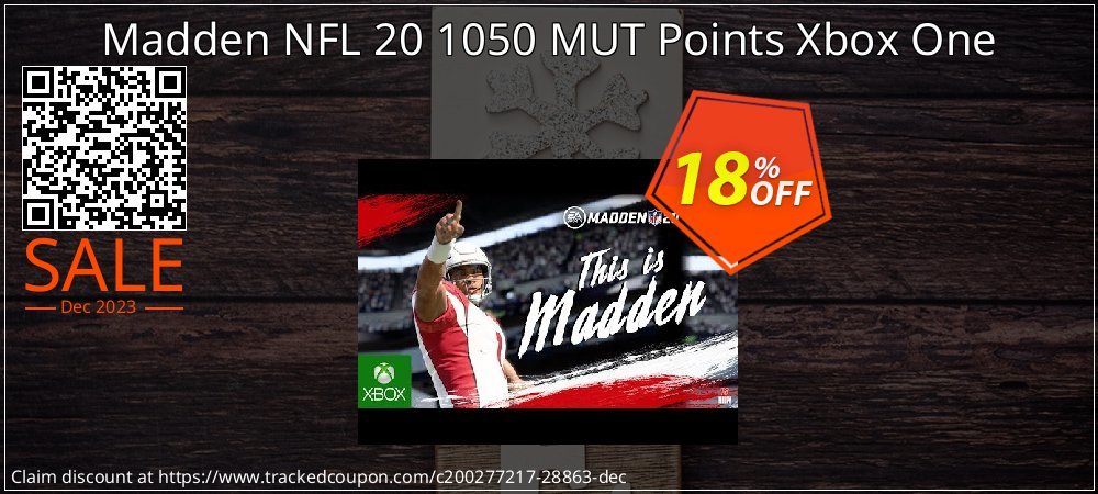 Madden NFL 20 1050 MUT Points Xbox One coupon on Virtual Vacation Day offer