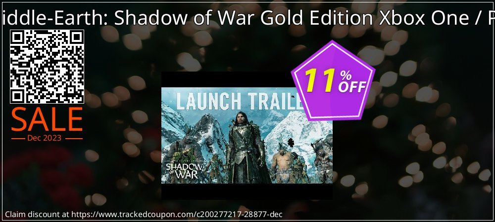 Middle-Earth: Shadow of War Gold Edition Xbox One / PC coupon on April Fools' Day promotions