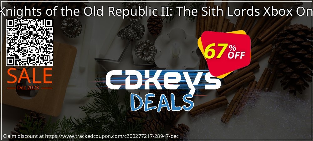 Star Wars - Knights of the Old Republic II: The Sith Lords Xbox One/ Xbox 360 coupon on April Fools' Day super sale