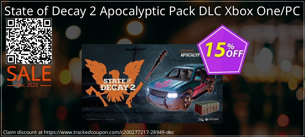 State of Decay 2 Apocalyptic Pack DLC Xbox One/PC coupon on Tell a Lie Day promotions
