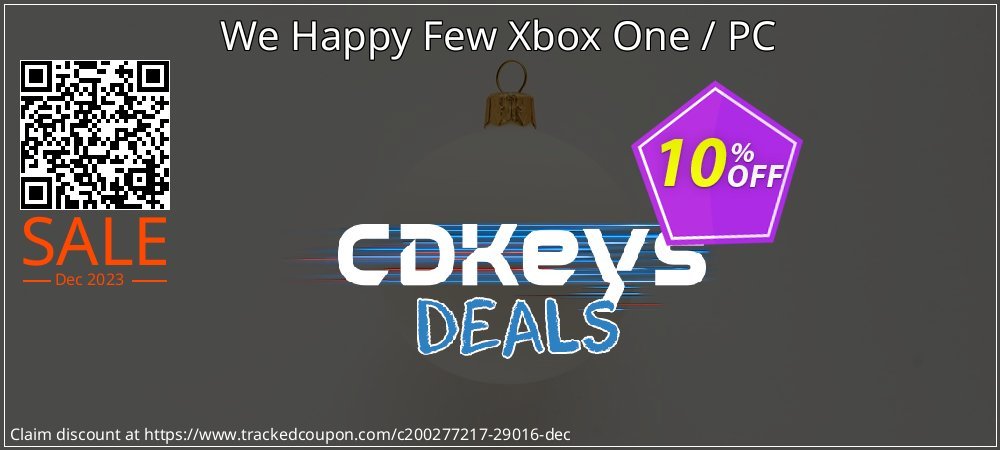 We Happy Few Xbox One / PC coupon on Palm Sunday offer