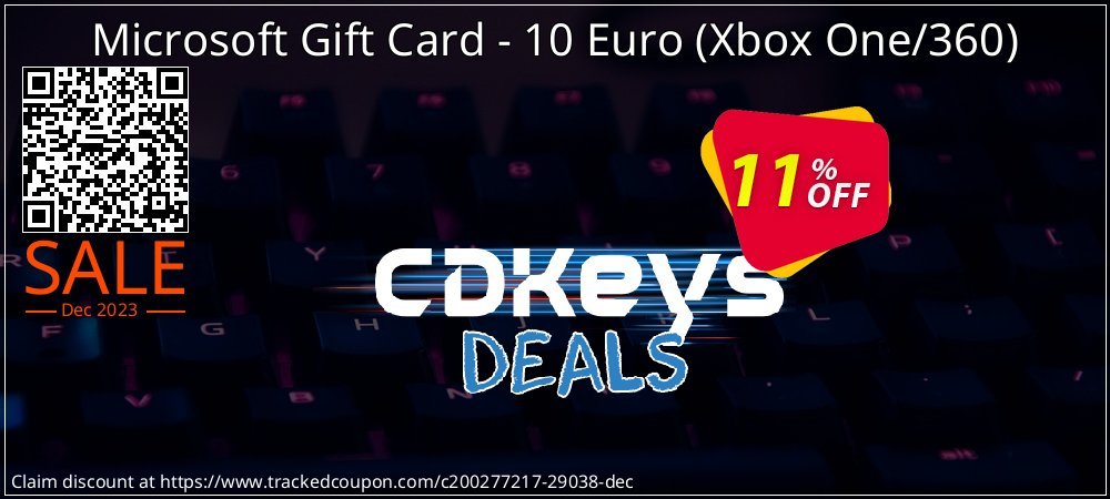 Microsoft Gift Card - 10 Euro - Xbox One/360  coupon on Virtual Vacation Day super sale