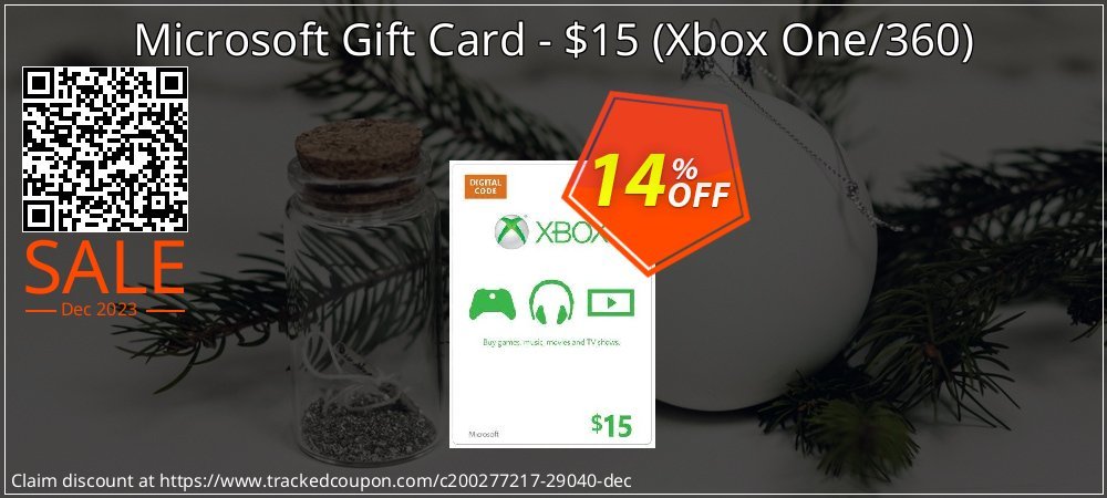 Microsoft Gift Card - $15 - Xbox One/360  coupon on National Walking Day sales
