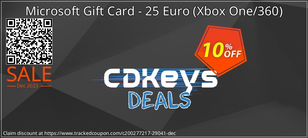 Microsoft Gift Card - 25 Euro - Xbox One/360  coupon on World Party Day deals