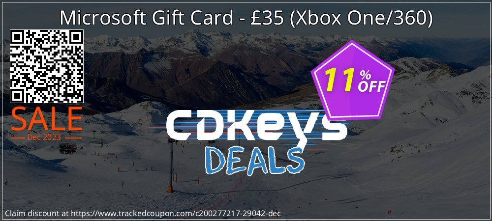Microsoft Gift Card - £35 - Xbox One/360  coupon on April Fools' Day offer