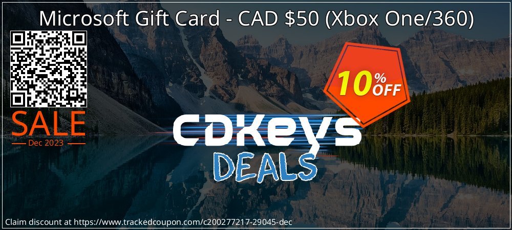Microsoft Gift Card - CAD $50 - Xbox One/360  coupon on World Backup Day offering discount