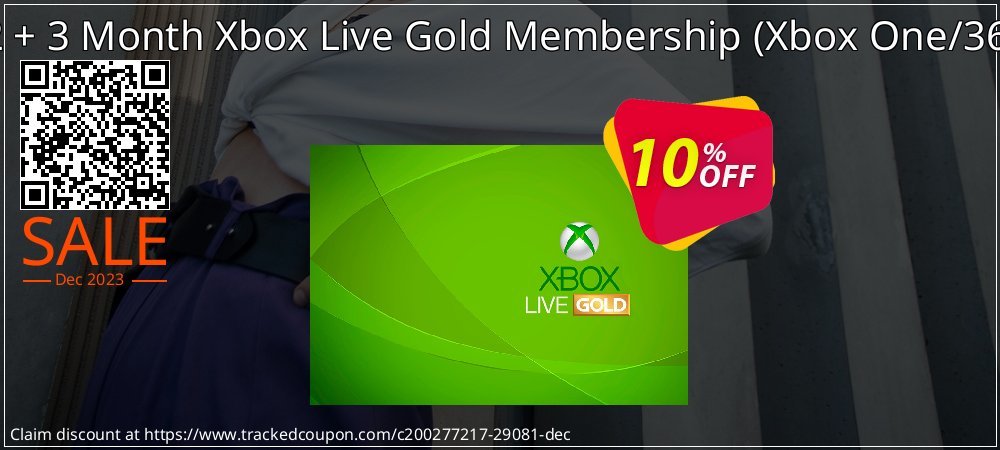 12 + 3 Month Xbox Live Gold Membership - Xbox One/360  coupon on World Party Day offering sales