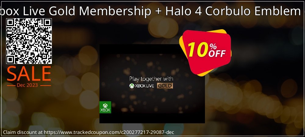 12 + 1 Month Xbox Live Gold Membership + Halo 4 Corbulo Emblem - Xbox One/360  coupon on Working Day discount