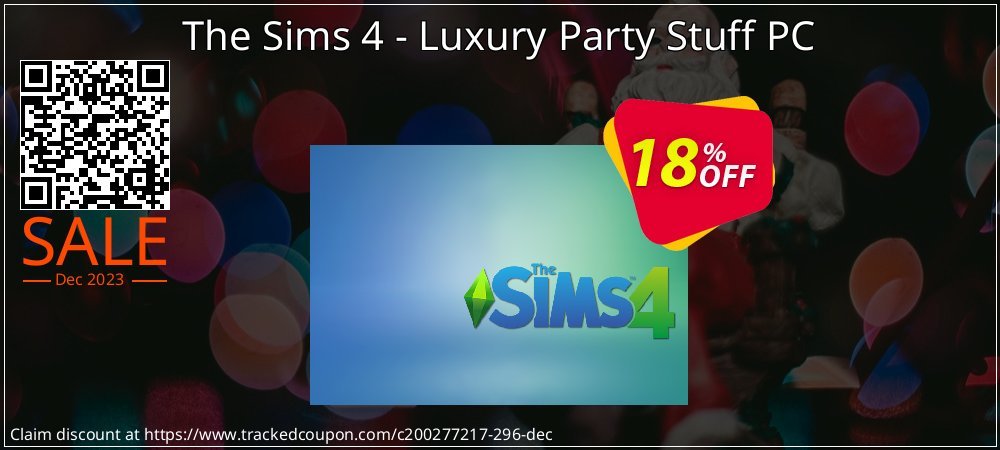 The Sims 4 - Luxury Party Stuff PC coupon on World Party Day offer