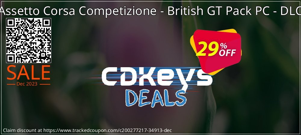 Assetto Corsa Competizione - British GT Pack PC - DLC coupon on Easter Day offering sales