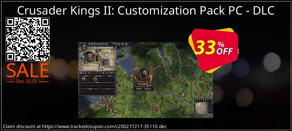 Crusader Kings II: Customization Pack PC - DLC coupon on National Walking Day offering discount