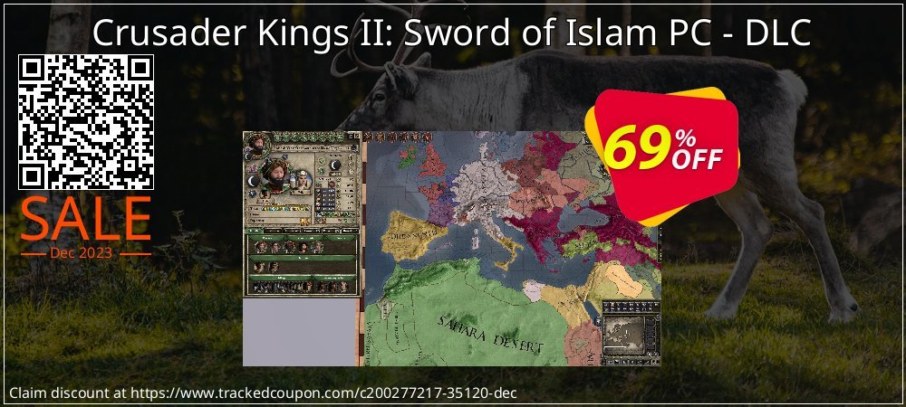 Crusader Kings II: Sword of Islam PC - DLC coupon on National Walking Day offering sales