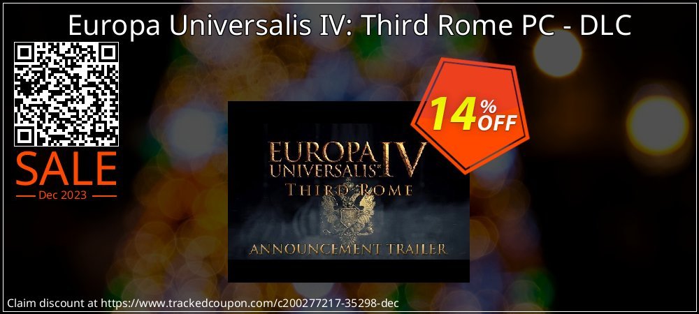 Europa Universalis IV: Third Rome PC - DLC coupon on Easter Day discount