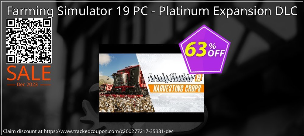 Farming Simulator 19 PC - Platinum Expansion DLC coupon on Palm Sunday promotions