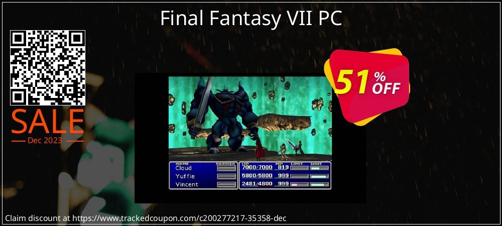 Final Fantasy VII PC coupon on Easter Day sales