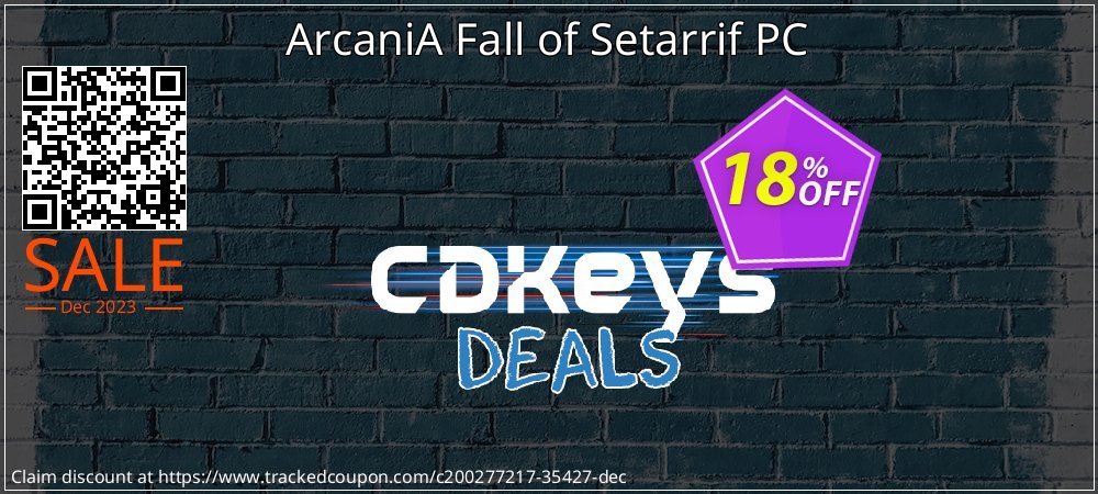 ArcaniA Fall of Setarrif PC coupon on National Memo Day discounts