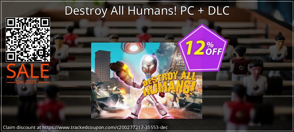 Destroy All Humans! PC + DLC coupon on National Pizza Party Day discounts