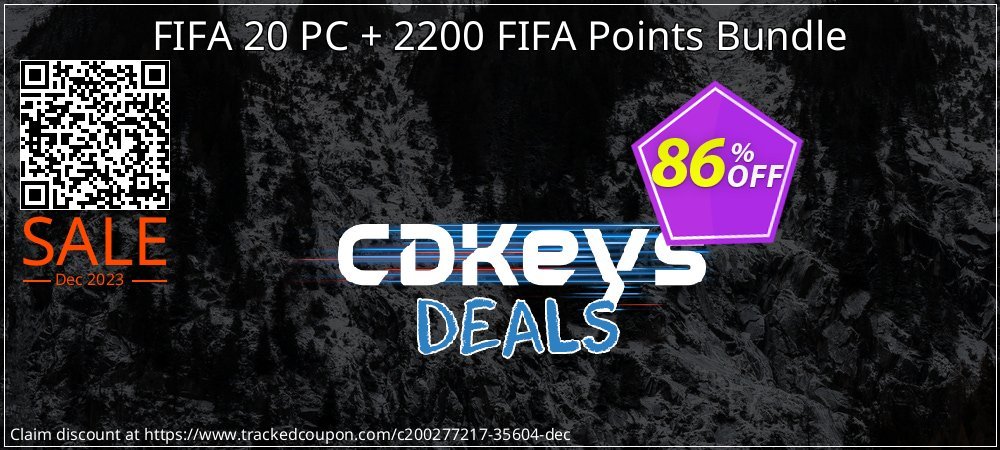 Get 85% OFF FIFA 20 PC + 2200 FIFA Points Bundle promo sales