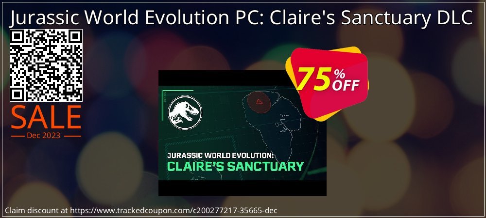 Jurassic World Evolution PC: Claire's Sanctuary DLC coupon on National Walking Day deals