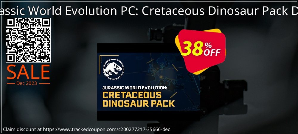 Jurassic World Evolution PC: Cretaceous Dinosaur Pack DLC coupon on Palm Sunday deals