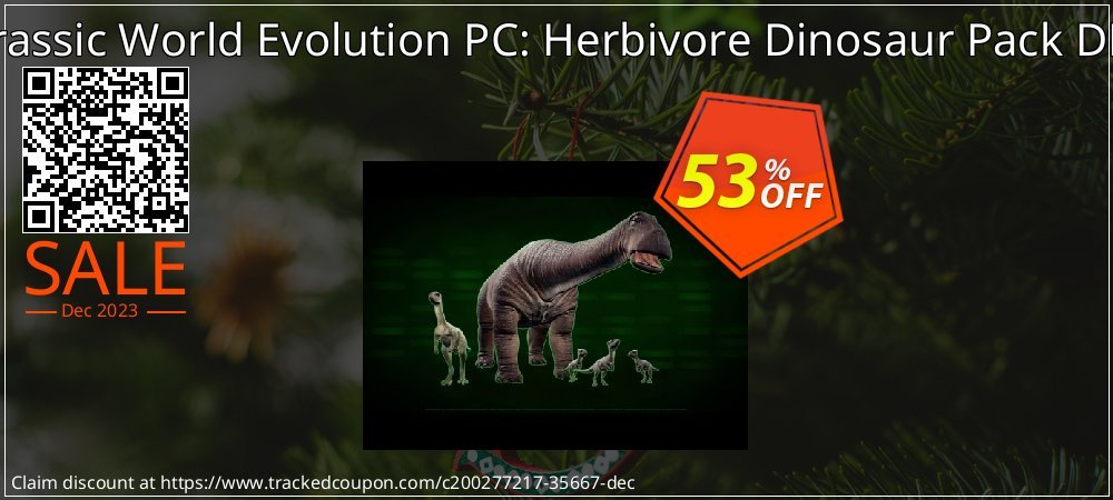 Jurassic World Evolution PC: Herbivore Dinosaur Pack DLC coupon on April Fools' Day discount