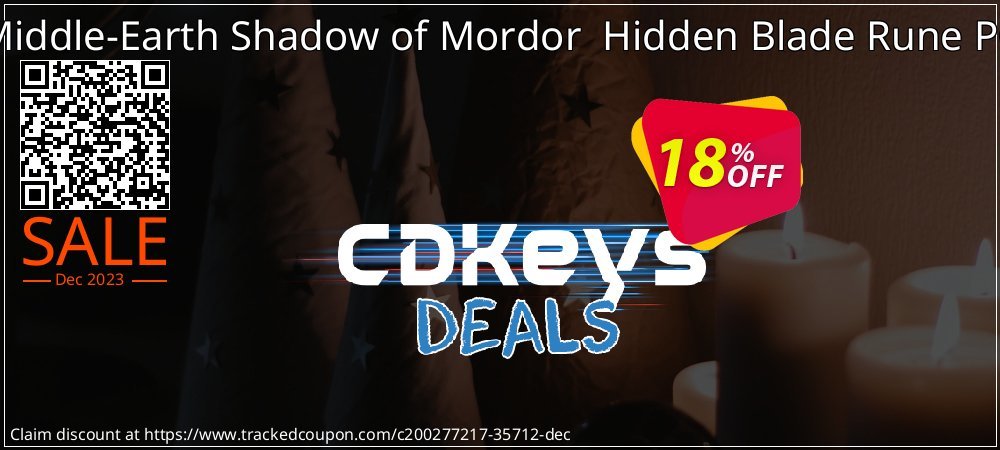 Middle-Earth Shadow of Mordor  Hidden Blade Rune PC coupon on April Fools' Day discount