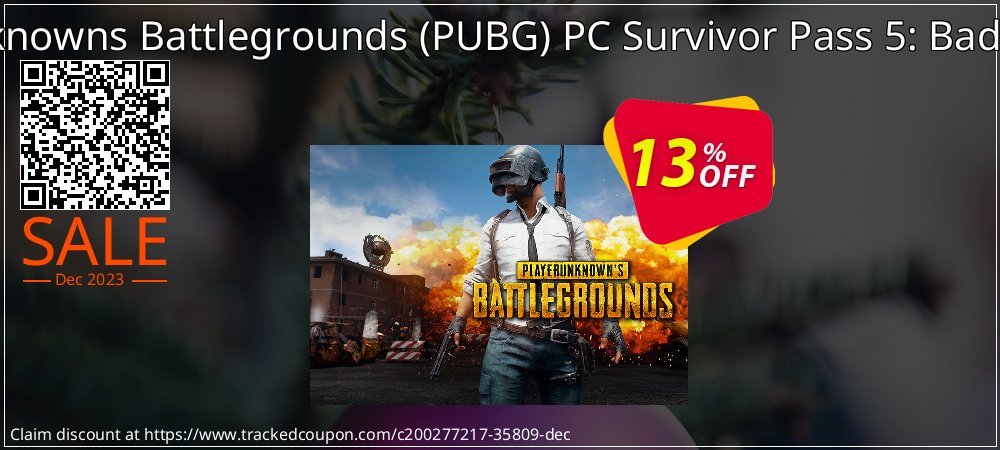 PlayerUnknowns Battlegrounds - PUBG PC Survivor Pass 5: Badlands DLC coupon on April Fools' Day sales
