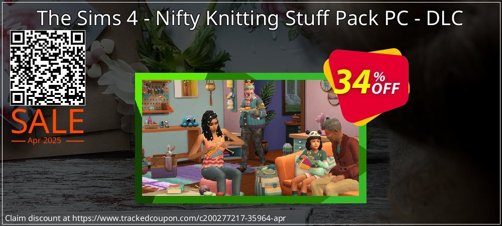 The Sims 4 - Nifty Knitting Stuff Pack PC - DLC coupon on Earth Hour offer