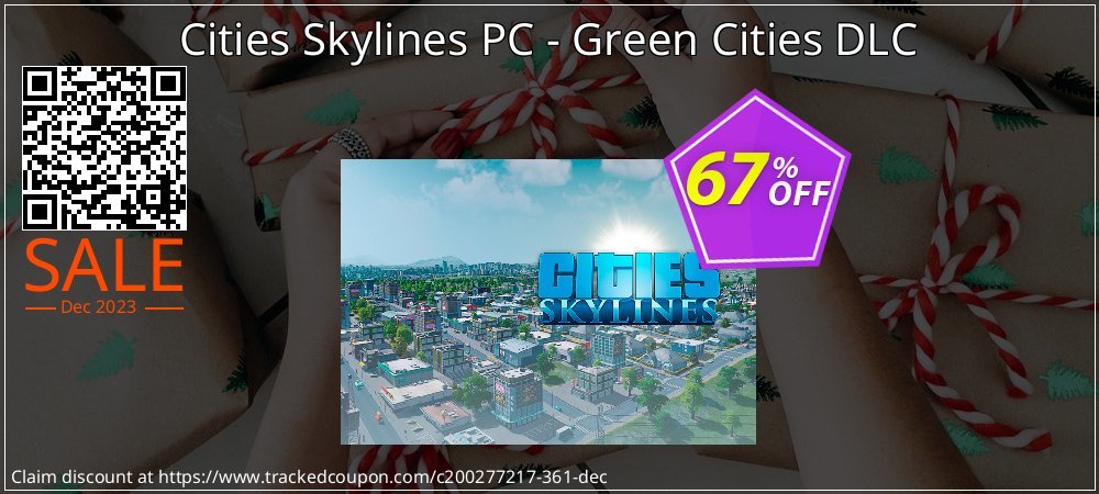 Cities Skylines PC - Green Cities DLC coupon on World Party Day offering discount