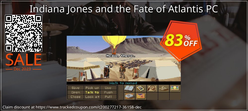 Indiana Jones and the Fate of Atlantis PC coupon on National Pizza Party Day sales