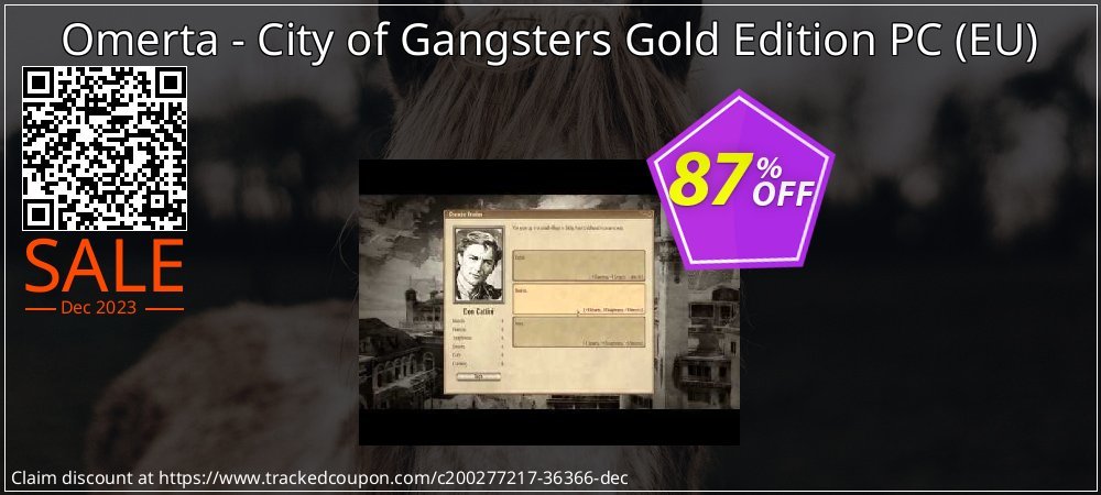Omerta - City of Gangsters Gold Edition PC - EU  coupon on National Loyalty Day deals