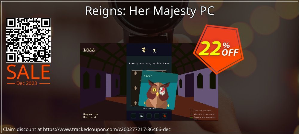 Reigns: Her Majesty PC coupon on World Whisky Day offer