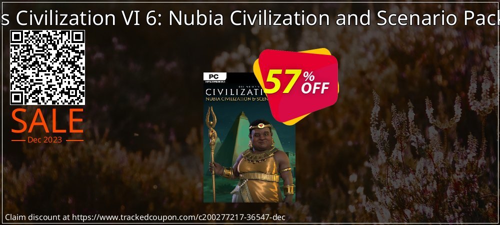 Get 55% OFF Sid Meier&#039;s Civilization VI 6: Nubia Civilization and Scenario Pack PC (WW) promo sales