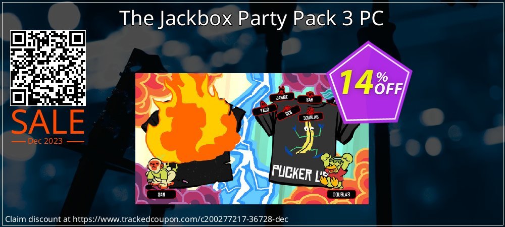 The Jackbox Party Pack 3 PC coupon on National Pizza Party Day discount