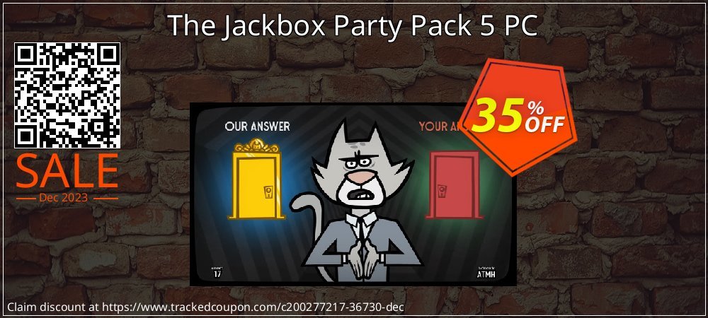 The Jackbox Party Pack 5 PC coupon on National Walking Day offering discount
