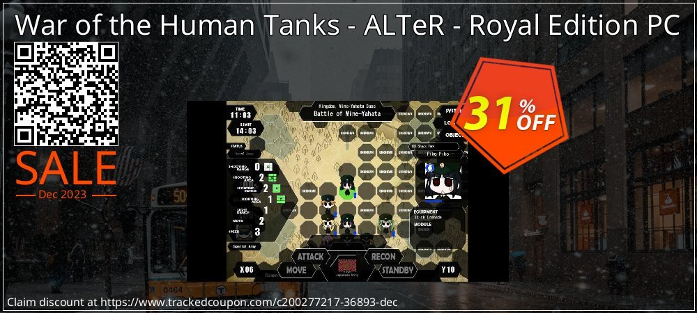War of the Human Tanks - ALTeR - Royal Edition PC coupon on Easter Day offering sales