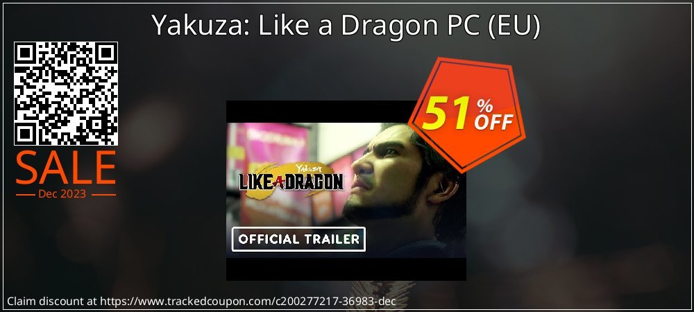Yakuza: Like a Dragon PC - EU  coupon on Easter Day offering sales