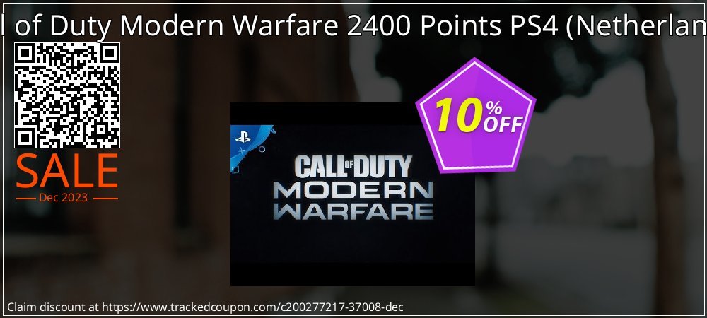 Call of Duty Modern Warfare 2400 Points PS4 - Netherlands  coupon on Virtual Vacation Day offer