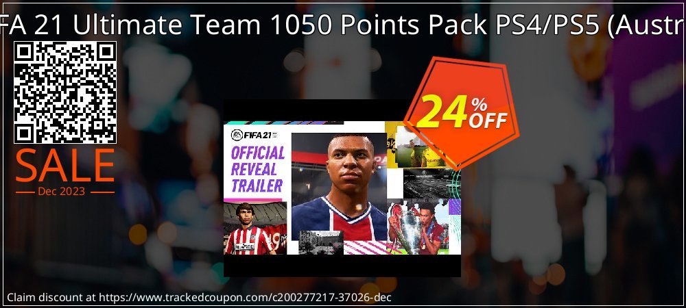 FIFA 21 Ultimate Team 1050 Points Pack PS4/PS5 - Austria  coupon on World Party Day discount
