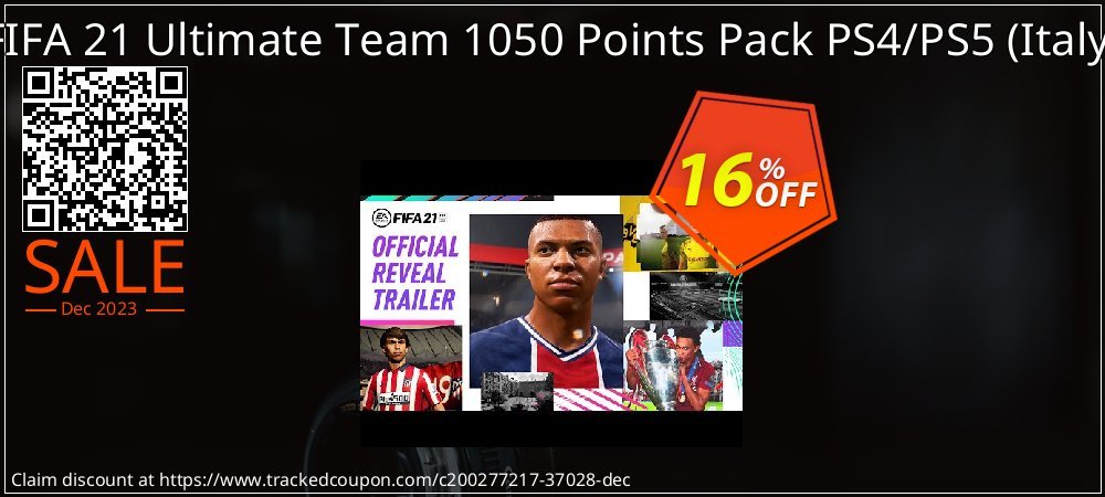 FIFA 21 Ultimate Team 1050 Points Pack PS4/PS5 - Italy  coupon on Virtual Vacation Day offering discount