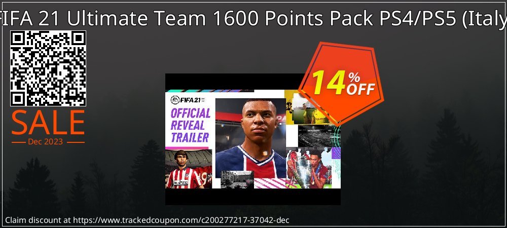 FIFA 21 Ultimate Team 1600 Points Pack PS4/PS5 - Italy  coupon on Working Day offer