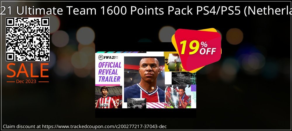 FIFA 21 Ultimate Team 1600 Points Pack PS4/PS5 - Netherlands  coupon on Easter Day offer