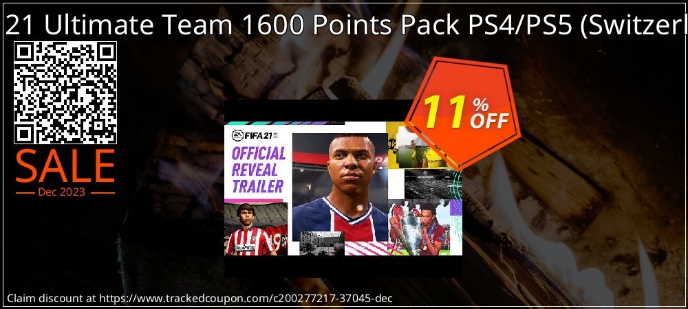 FIFA 21 Ultimate Team 1600 Points Pack PS4/PS5 - Switzerland  coupon on National Walking Day offering discount