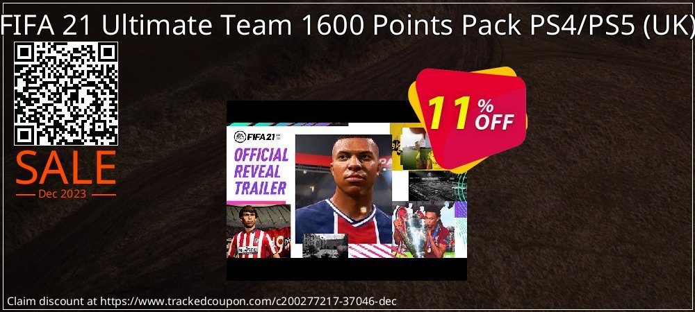FIFA 21 Ultimate Team 1600 Points Pack PS4/PS5 - UK  coupon on World Party Day offering sales