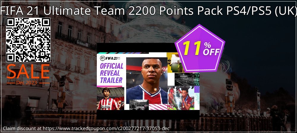 FIFA 21 Ultimate Team 2200 Points Pack PS4/PS5 - UK  coupon on Easter Day discount