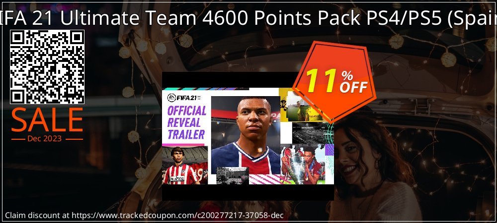 FIFA 21 Ultimate Team 4600 Points Pack PS4/PS5 - Spain  coupon on Virtual Vacation Day discounts