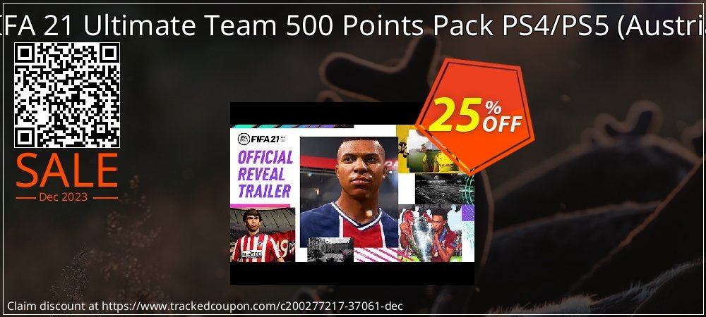 FIFA 21 Ultimate Team 500 Points Pack PS4/PS5 - Austria  coupon on World Party Day offer