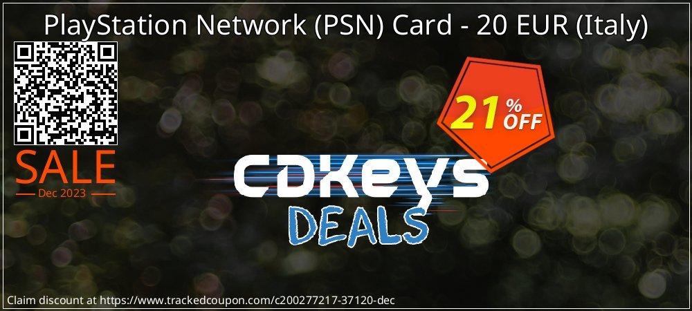 PlayStation Network - PSN Card - 20 EUR - Italy  coupon on National Walking Day discounts