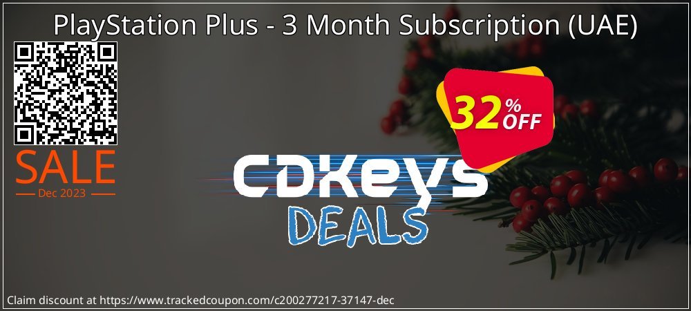 PlayStation Plus - 3 Month Subscription - UAE  coupon on Working Day promotions