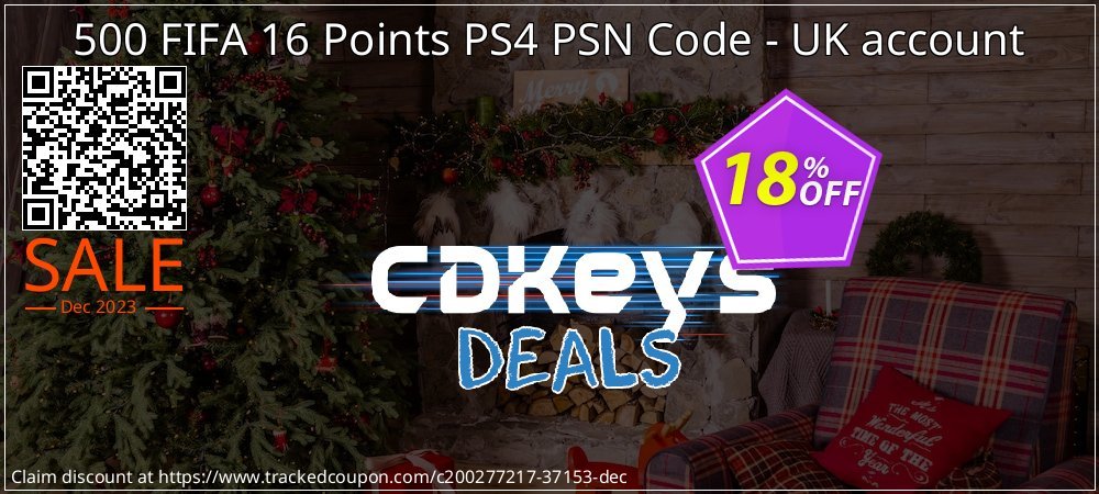500 FIFA 16 Points PS4 PSN Code - UK account coupon on Easter Day offering discount